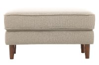 Mid Century Modern Taupe Gray Ottoman - Tacoma