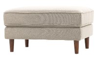 Mid Century Modern Taupe Gray Ottoman - Tacoma-2