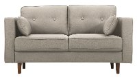 Mid Century Modern Taupe Gray Loveseat - Tacoma-3