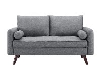 Modern Gray Loveseat - Carson