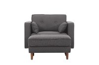 Mid Century Modern Dark Gray Loveseat - Tacoma