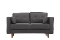 Mid Century Modern Dark Gray Loveseat - Tacoma-2