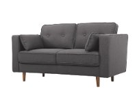 Mid Century Modern Dark Gray Loveseat - Tacoma-4