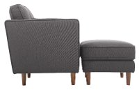 Mid Century Modern Dark Gray Ottoman - Tacoma-4