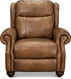 Toffee Brown Leather Power Recliner with Power Headrest - Hancock