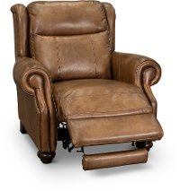 Toffee Brown Leather Power Recliner with Power Headrest - Hancock-2