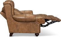 Toffee Brown Leather Power Recliner with Power Headrest - Hancock-3