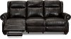 Dusk Gray Leather Power Reclining Sofa with Power Headrest - Hancock