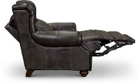 Dusk Gray Leather Power Recliner with Power Headrest - Hancock-3