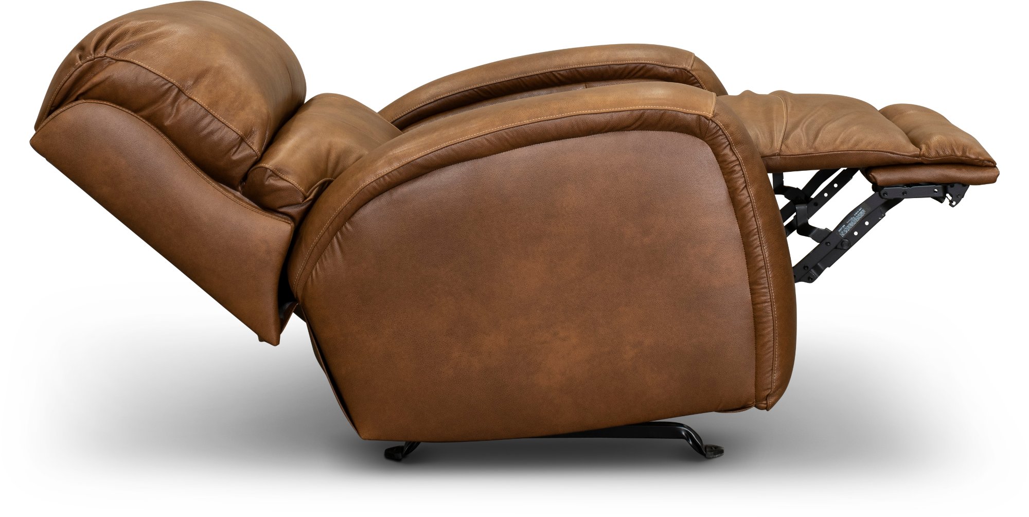 SoCozi Amber Brown Leather-Match Rocker Power Recliner - Fame-3