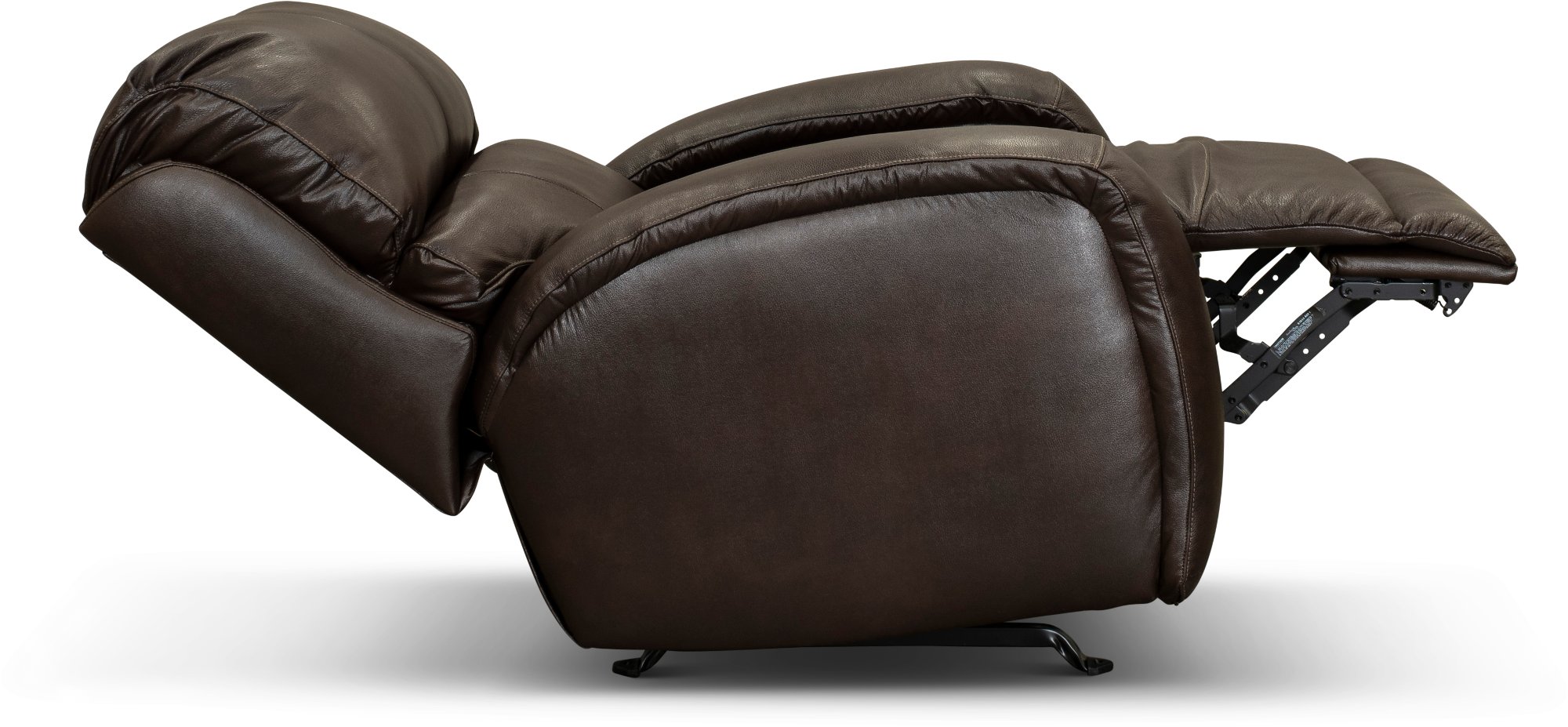 SoCozi Roast Brown Leather-Match Rocker Power Recliner - Fame-3