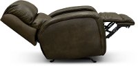 SoCozi Dark Olive Leather-Match Rocker Power Recliner - Fame-3