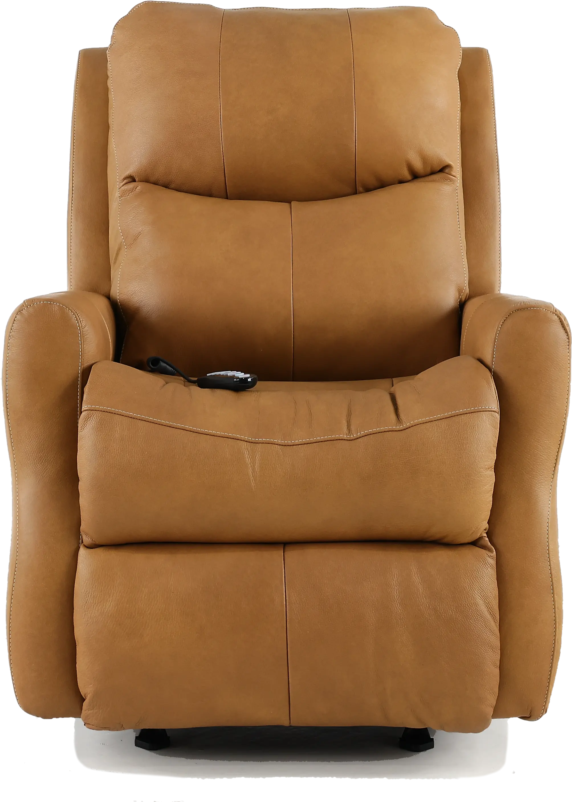 SoCozi Caramel Leather-Match Rocking Power Recliner - Jack-1