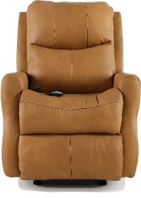 SoCozi Caramel Leather-Match Rocking Power Recliner - Jack
