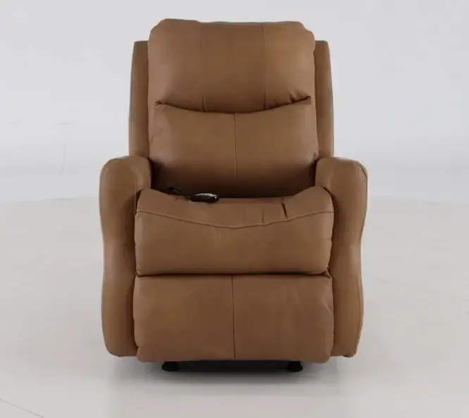 SoCozi Caramel Leather-Match Rocking Power Recliner - Jack-2