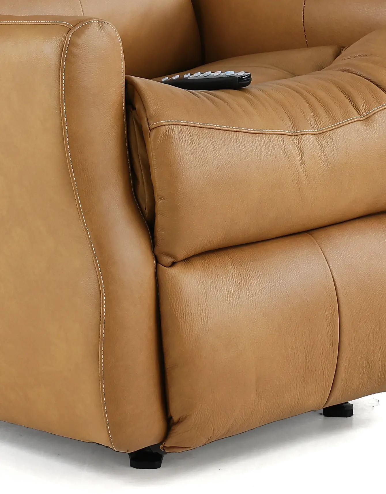 SoCozi Caramel Leather-Match Rocking Power Recliner - Jack-3