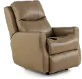 Jack Sand Tan SoCozi Leather-Match Rocking Power Recliner