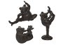 Assorted Antiqued Green Wash Yoga Frog Figurine