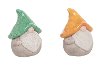 Assorted Green or Yellow Glazed Gnome Garden Figurine