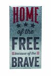 Metal Red and Blue Home of the Free Wall Decor