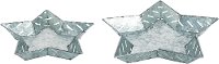 12 Inch Perforated Metal Patriotic Star Tray