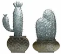 Assorted Galvanized Metal Cactus Wall Planter Decoration