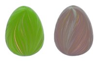Assorted 5 Inch Multi Color Glass Swirl Egg