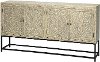 Gray Dining Sideboard with Inlay - Adaline