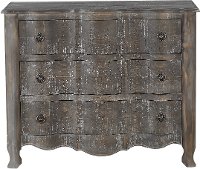 Distressed Pine Brown 3 Drawer Dresser Chest - Dylan