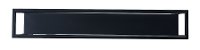 Deep Ebony Modern Console Table with Inset Glass Top