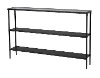 Deep Ebony Modern Console Table with Inset Glass Top-2