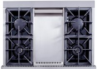 HRG3617U Thor 36 Inch Professional Gas Range with Griddle in Stainless Steel-5