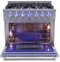 HRG3618U Thor 36″ Pro-style 6 Stainless Steel Burner Gas Range-5