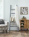 August Gray Eucalyptus Wood Blanket Ladder - Millie