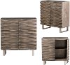 Gray Mango Wood Wave 2 Door Cabinet - Bengal Manor