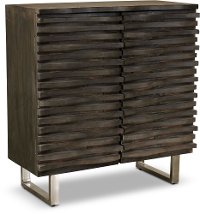 Gray Mango Wood Wave 2 Door Cabinet - Bengal Manor-2
