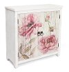 Whitewash and Floral 2 Door Cabinet - Botanical