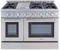 HRG4808U Thor 48″ 6 Burner Stainless Steel Professional Gas Range