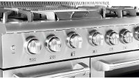 HRG4808U Thor 48″ 6 Burner Stainless Steel Professional Gas Range-4