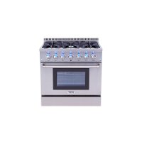 HRD3606U Thor HRD3606U 36 Inch Professional Dual Fuel Range - Stainless Steel-4