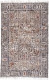 5 x 8 Medium Traditional Gray and Rust Area Rug - Grayson