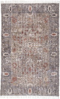 8 x 10 Large Traditional Gray and Rust Area Rug - Grayson