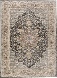 5 x 8 Medium Gray and Charcoal Gray Area Rug - Grayson
