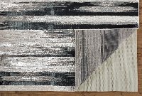 5 x 8 Medium Contemporary Black and Silver Area Rug - Micah-2
