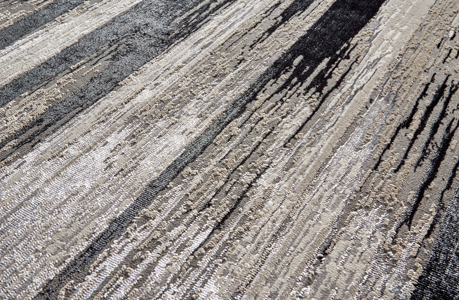 5 x 8 Medium Contemporary Black and Silver Area Rug - Micah-4
