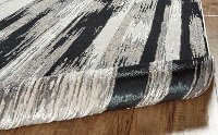 5 x 8 Medium Contemporary Black and Silver Area Rug - Micah-5