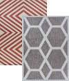 5 x 7 Medium Coral and Dune Indoor-Outdoor Rug - Outdurable