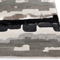 8 x 10 Large Erasto White, Gray, and Black Area Rug - Milan-4