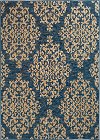 5 x 8 Medium Cobalt Blue and Beige Indoor-Outdoor Rug - Trisha Yearwood Gather