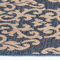 8 x 11 Large Cobalt Blue and Beige Indoor-Outdoor Rug - Trisha Yearwood Gather-3